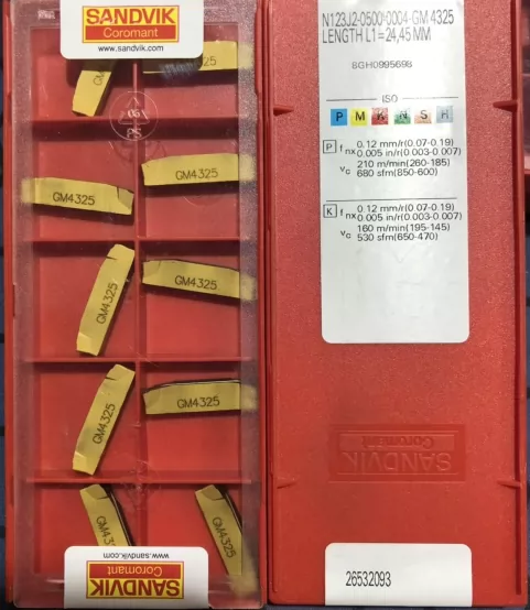 SANDVIK N123J2-0500-0004 働ける GM 1125 新品