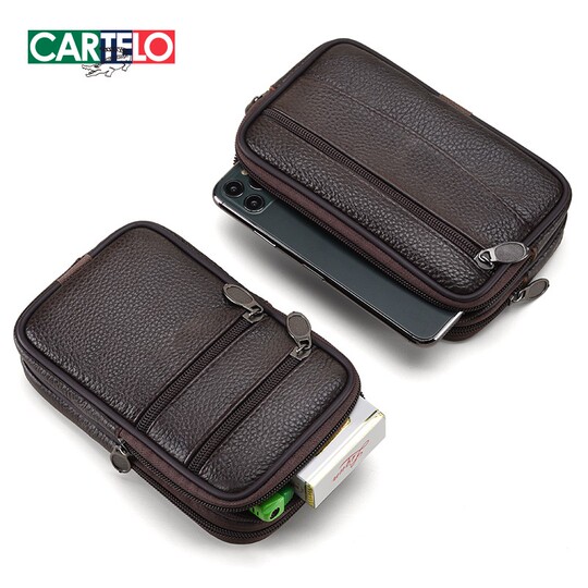 Aideal Pochette élégante pour homme, sac à main, noir, sac à main, avec