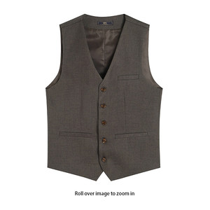 
2025 new retro British suit vest men's business casual suit vest slim fit pony clip vest trendy