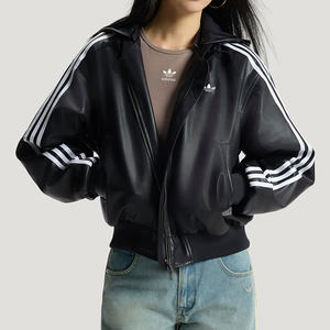 
Adidas Clover Women's 2025 Winter New W PLEATHER JKT Warm Sports Hooded Cotton Jacket