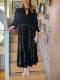 Women's autumn new winter sweet velvet silk heavy industry ruffle skirt high-end fashion niche long skirt