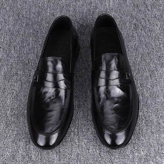 
Doudou shoes for men 2025 new casual and versatile breathable business soft-soled footwear handmade popular dad leather shoes for men