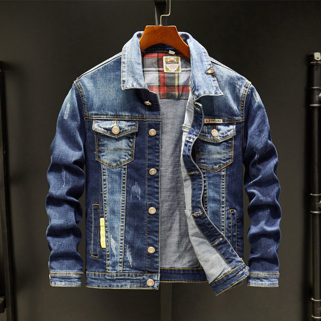 2024 Spring and Autumn New Men's Denim Jacket Korean Style Versatile ...