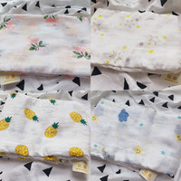 Wangqin Baby Summer Thin Bamboo Fiber Newborn Cotton Gauze Bath Towel | Soft Swaddle 2 And 4 Layers