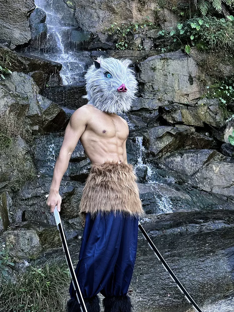 鬼滅の刃 伊之助衣装 マスク付き Amazon.co.jp: [Acosdary] 鬼滅の刃