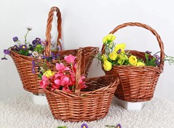 Wicker Fruit Basket, Rattan Gift Basket, Portable Egg Basket, Gift Basket Packaging Basket, Picnic Basket, Shopping Basket