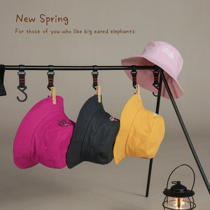 Big-eared elephant girls printed sunshade flower pot hat 2026 spring new style Baoer pure cotton casual outdoor hat