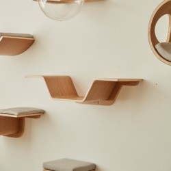 Scream Solid Wood Cat Climbing Frame Wall-Mounted Cat Track Cat House All-In-One Space-Saving Cat Climbing Frame Cat Bridge