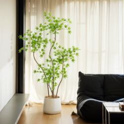 Biomimetic Green Plants, High-End Light Luxury Flowing Water Maple Potted Plants, Modern Style, High-End Feel, Large Realistic Fake Plant Decorative Ornaments