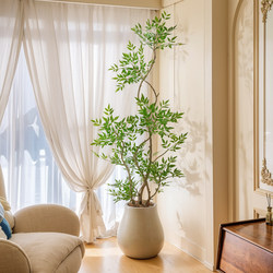 Nantian Bamboo Artificial Green Plant Indoor Living Room Decoration High-End Light Luxury Large Floor-Standing Ornament Potted Plant Artificial Flower Fake Tree