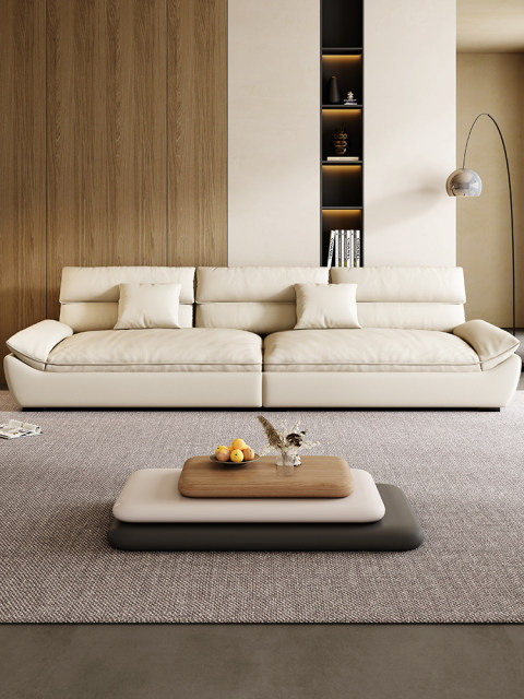 Image showcasing Modern & Contemporary Minimalist Leather Couch | AllModern