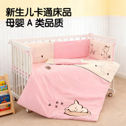 Baby Bedding Set, Autumn and Winter Baby Cotton Quilt Set, Fitted Sheet, Newborn Cartoon Bedding, Comfortable and Soft