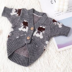 Autumn and winter dog clothes bear sweater cardigan thickened Teddy Corgi cat small dog pet clothing