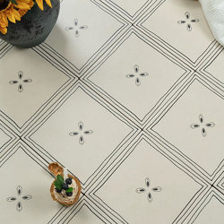200X200 All-Ceramic French Cream Style Black and White Small Tiles B&B Bathroom Kitchen Balcony Matte Floor Tiles