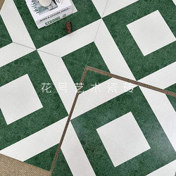 600X600 French Retro Dark Green Mosaic Tiles for Guesthouses, Restaurants, Hotels, Clothing Stores, Commercial Shops, Floor Tiles
