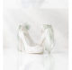 2024 spring new Japanese Mayla Classic same white ribbon sweet high -heeled shoes lace wedding shoes
