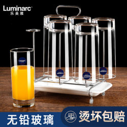 Lemeiya Glass Cup for Home Use, Transparent Drinking Cup for Juice and Milk, High Temperature Resistant Tea Cup for Living Room, Set of 6