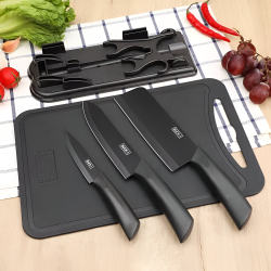 German Knife Set Kitchen Knife and Cutting Board Two-In-One Household Chopping Board Food Preparation Knife Set Fruit Knife for Dormitory Use