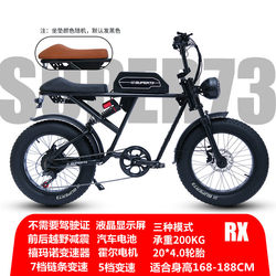 Cool Run Love Same-style S1S2SR Off-Road Vehicle Variable Speed Mountain Snow Bike Wide Tire Power-assisted Battery Electric Vehicle