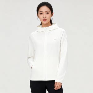 
Li Ning Fitness Series Women's Spring and Autumn Outdoor Sports and Leisure Simple Versatile and Comfortable Knitted Windbreaker AFDV980