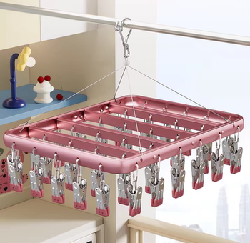 
Aviation anti-blow-off socks drying artifact multi-functional multi-clip household rotating underwear underwear mother and baby supplies