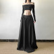 # SISJULY# Cold and fashionable it girl loose versatile skirt female dangling feeling big suits long skirt