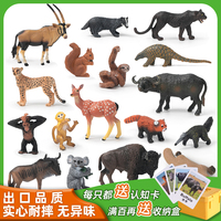 Simulation Animal Land Model | Solid Sika Deer Toy Decoration | Koala, Cheetah, Orangutan, Buffalo, Antelope, Squirrel, Badger