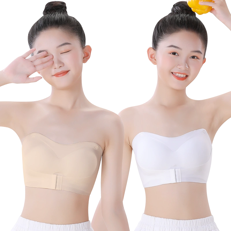 MIRO夏季薄款无痕无钢圈隐形文胸可拆卸肩带抹胸大胸显小学生内衣-Taobao