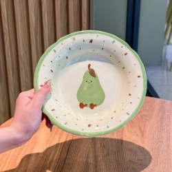 High-end pear ceramic plate dish plate