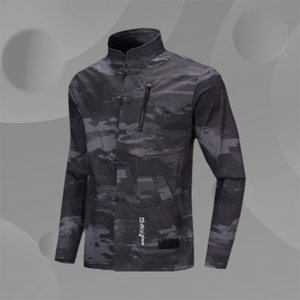 Li Ning wind coat men's badfive cardigan long -sleeved stand -up collar loose casual jacket shuttle sportswear Afdp181