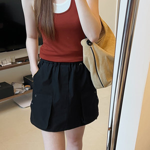 
Retro workwear skirt for women 2024 summer all-match slim slimming short skirt high waist skirt a-line skirt