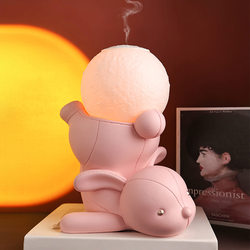 【Taka】Creative Rabbit Desktop Ornament Living Room Home Bedroom Night Light Gift for Best Friend Girl Birthday Present