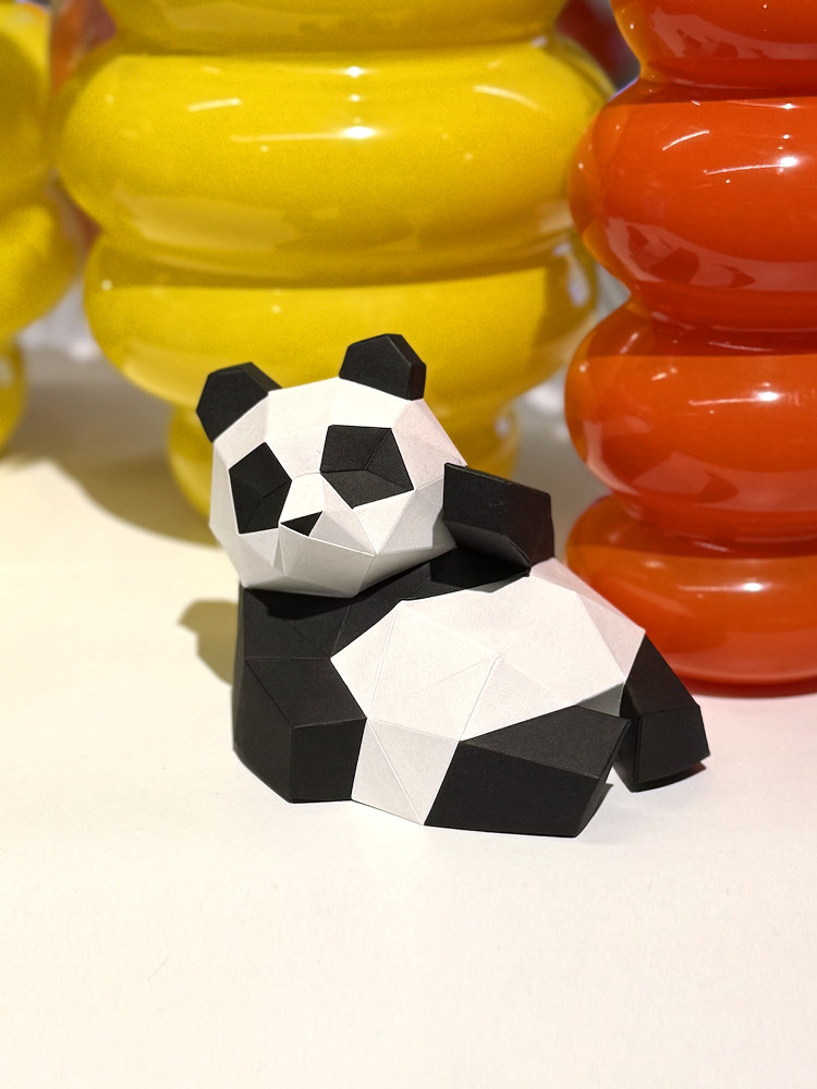 Kit De Origami 3D Hello Pandas – 5 Figuras De Papel Precortado Con Pegamento Y Tutorial En Vídeo, Regalo Creativo Para Niños Y Adultos