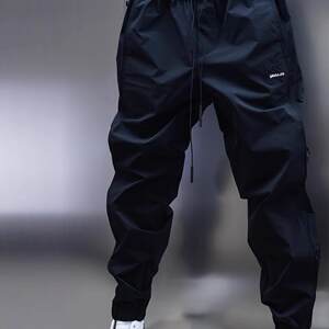 
Pishuai spring and summer men's solid color casual pants spliced elastic leggings Korean style slim trousers versatile sports pants