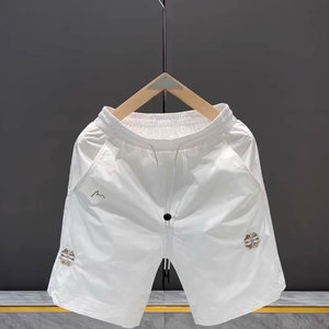 
European shorts for men 2026 summer breathable, comfortable, thin, stylish, embroidered, versatile, quick-drying, men's casual trousers