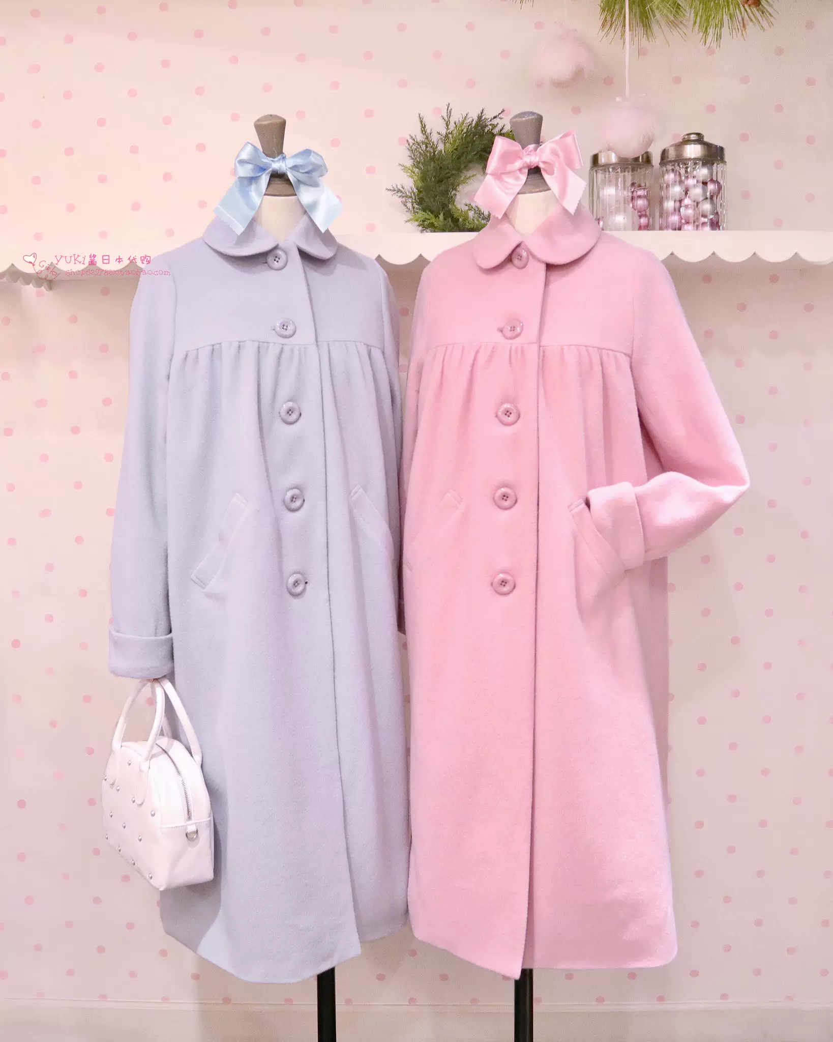 yuki酱日本代购katie GOOD GIRL coat娃娃领大衣-Taobao Singapore