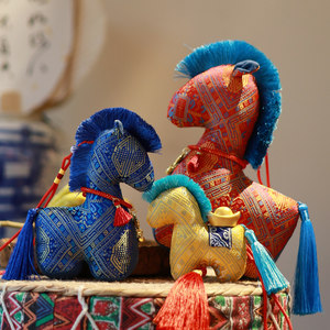 
Year of the Horse Mascot Doll Fabric Horse Plush Toy New Year Mascot Pony Doll Annual Party Gift Customization