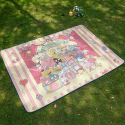 Cartoon Picnic Mat for Outdoor Outings, Beach, Lawn Mat, Girly Style, Portable Spring and Autumn Picnic Cloth, Large Size