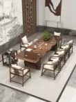 Bàn trà gỗ nguyên khối kiểu Trung Quốc mới kết hợp bàn cà phê với khay trà bàn trà văn phòng thương mại bàn trà bàn trà Phụ kiện bàn trà