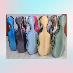 Cello Case, Flight Case, Ultra-Light Carbon Fiber, 3/4 and 4/4 Universal, Can Be Carried on an Airplane, Checked In, Pressure-Resistant, Drop-Resistant, Rain-Proof