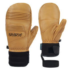 Wu Tuntun snowboarding gloves goatskin wear-resistant waterproof warm skiing cyclist men and women inner five fingers