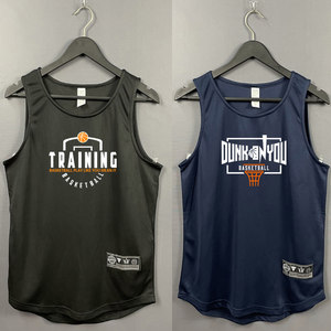 American narrow -shoulder vest men's sleeveless T -shirt sweat, humidity, fast dry, loose shooting training jersey team uniform
