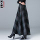 Autumn and winter new versatile high -waisted high -waisted woolen skirt women's winter mid -size square dance long skirt big skirt
