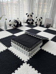 Carpet for Bedroom, Ins-Style Girl's Room, Bedside Plush Blanket, Can Be Cut, Cement Floor Mat, Spliced Foam Mat