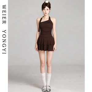 
Women's high-end swimsuit 2026 new style beautiful one-piece skirt style covering the flesh and slimming hot spring vacation hot girl swimsuit