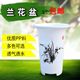 Household breathable PP plastic imitation ceramic orchid flower pot Resin white black high waist orchid pot gardening tools