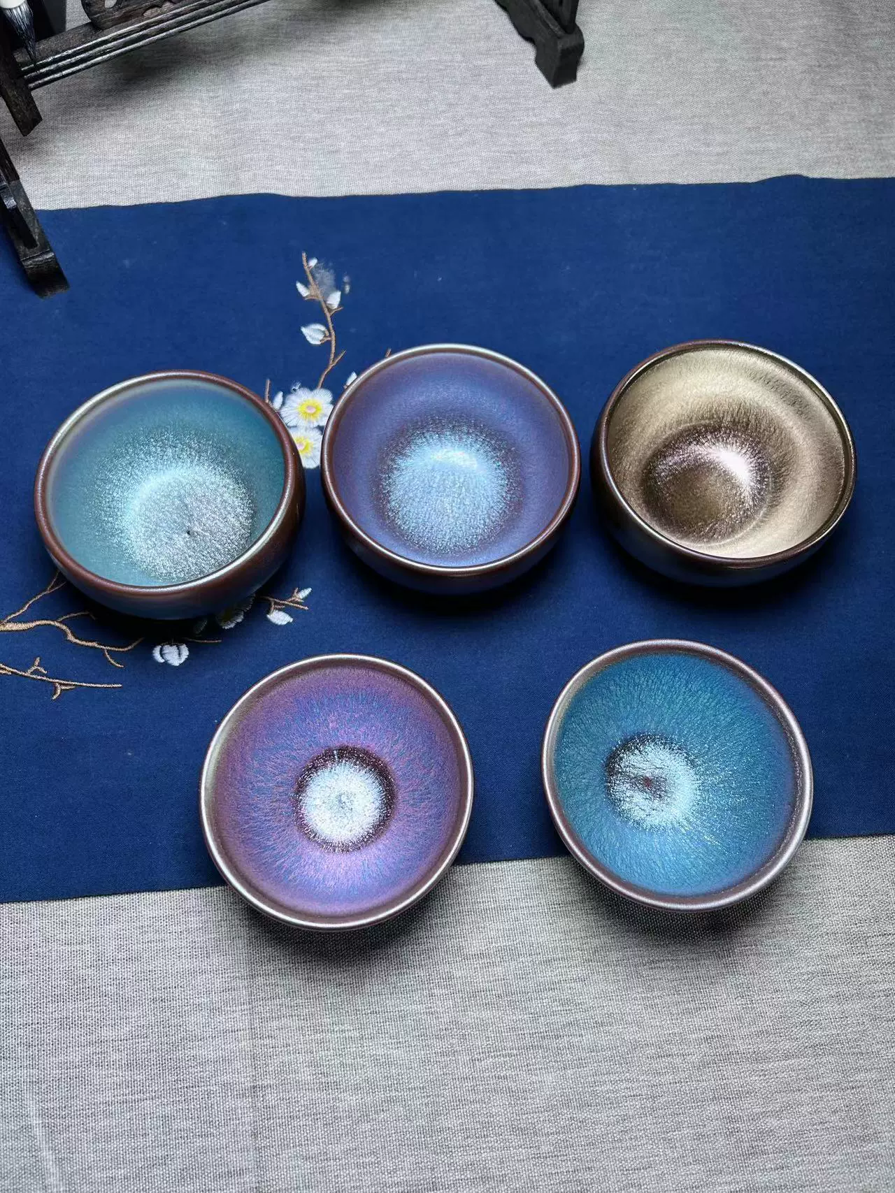 中国美術 五目茶碗 建盏 兔毫 中国美術 五目茶碗 建盏 兔毫 中国美術