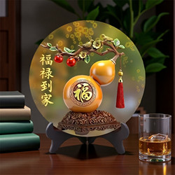 Fortune Comes to Your Home Decorative Painting, Eight Directions Bring Wealth, Gourd Ornament for Attracting Wealth, Housewarming Gift, Entrance Decoration