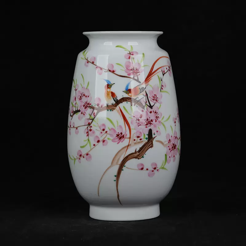 花瓶 同治年製 粉彩 古美術 唐物 唐詩 清代 - 花瓶