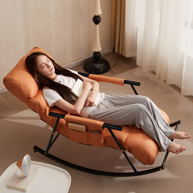 Living room rocking chair recliner adult sleeping lazy sofa rocking ...